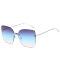 rimless big square 2020 new arrivals one piece retro fashion square shades custom designer luxury sunglasses women men 7190